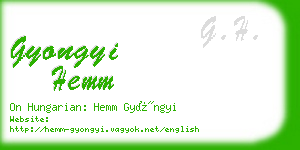 gyongyi hemm business card